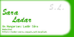 sara ladar business card